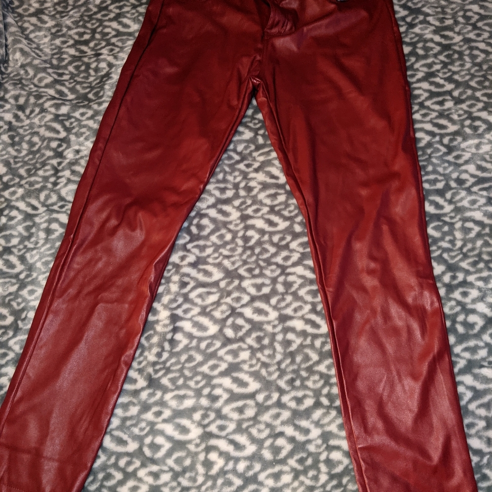 faux leather pants